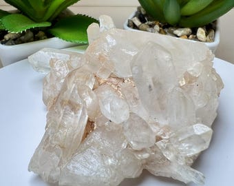 Clear Quartz Cluster From Madagascar- Crystal Healing, Home Decor, Statement Piece, Gift