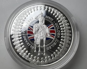 Queen Elizabeth II Golden Jubilee 2002 Australia 1 Dollar Proof silver Coin
