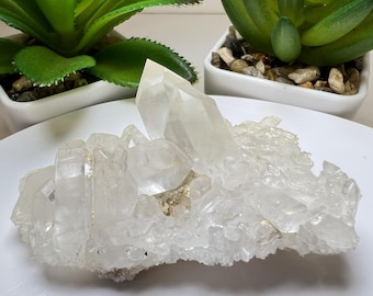 Clear Quartz Cluster From Madagascar- Crystal Healing, Home Decor, Statement Piece, Gift