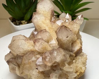 Clear Quartz Cluster with inclusions From Madagascar- Crystal Healing, Home Decor, Statement Piece, Gift