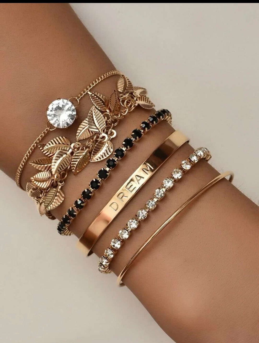 Beaded Stacked Bracelet Set Handmade Beaded Stacked Bracelet Etsy