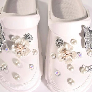 Bling Shoe Charms Set,  Luxury Shoe Charms, Butterfly Shoe Charms, Shoe Charms for Girls,  DIY Shoe Accessories,  Bride Shoe Charms,m