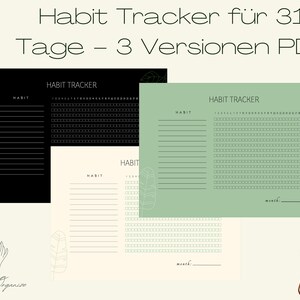 Monthly Habit Tracker | PDF | routine tracking habits | Goal Planner | Habit Log | Habit List | instant download