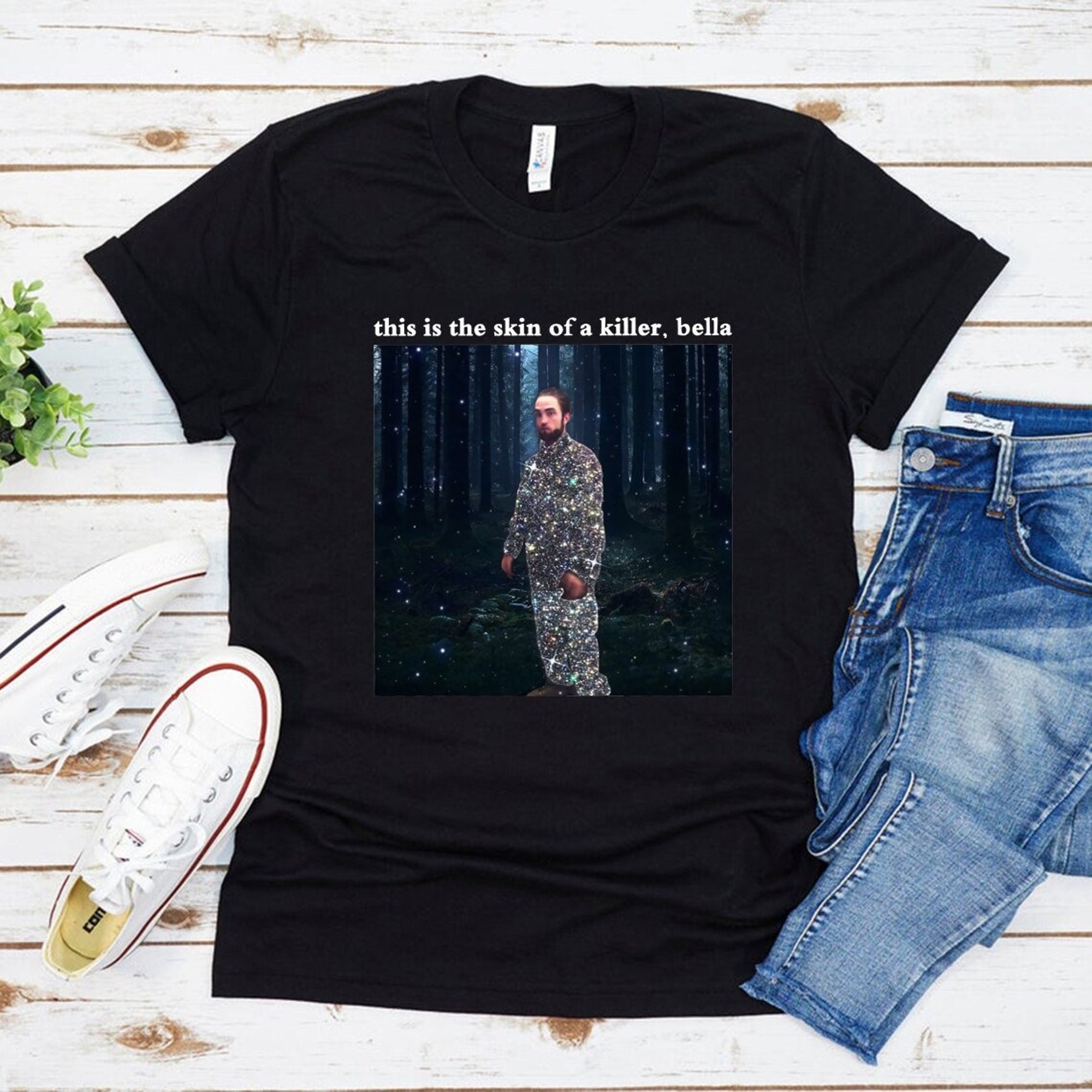 Discover Lustiges Robert Pattinson Shirt, Twilight Shirt, This Is The Skin Of A Killer Bella