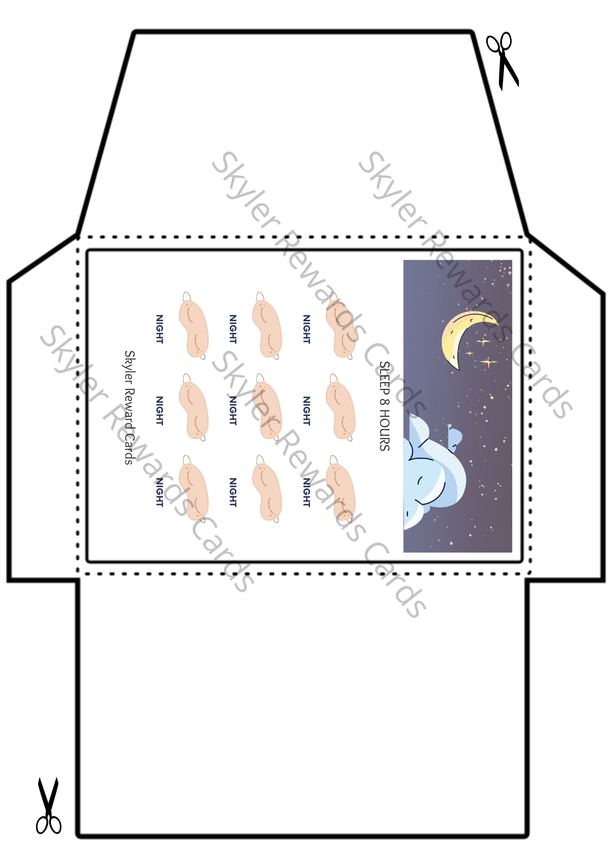 Sleep Card Shell The Sleep Card and Envelope. A Reward Card to Motivate You Towards Your ...