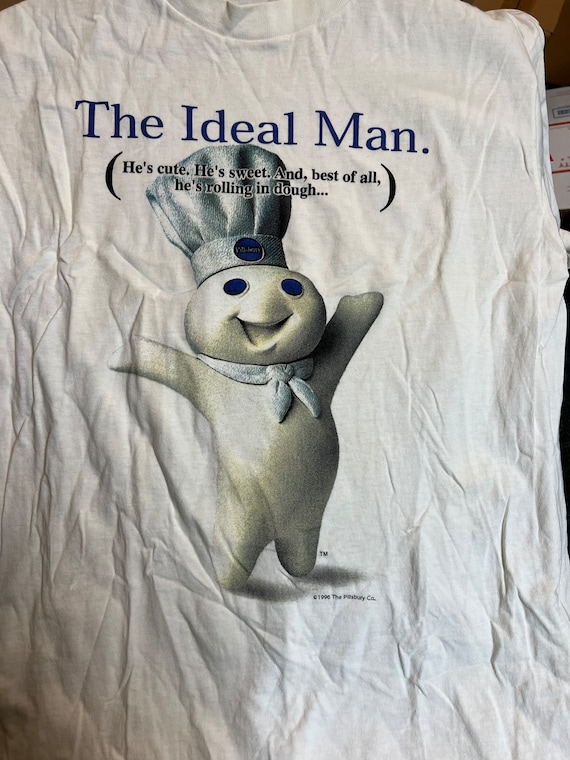 Rare Vintage Pillsbury Doughboy the Ideal Man 1996 T Shirt 90s