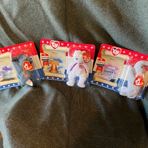 3 Ty Beanie Babies of the American Trio Series Etsy