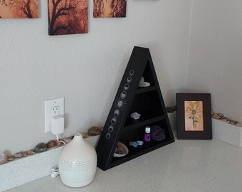 Phases of the Moon Crystal/Essential Oil Shelf
