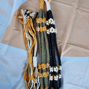 Flower Power Macrame Plant Hanger | Daisy Chain Plant Hanger