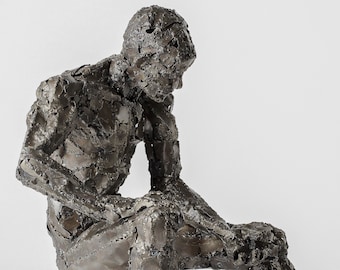 Handmade Iron Soldier Sculpture | Unique Metal Art