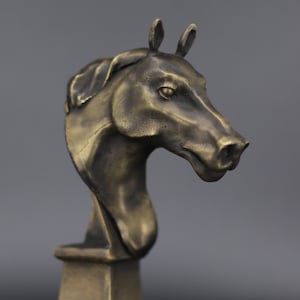 Horse bust two in one sculpture | Stalion modular statue | Horse bust wall bronze sculpture | Desk animal lover decoration | Horse statue
