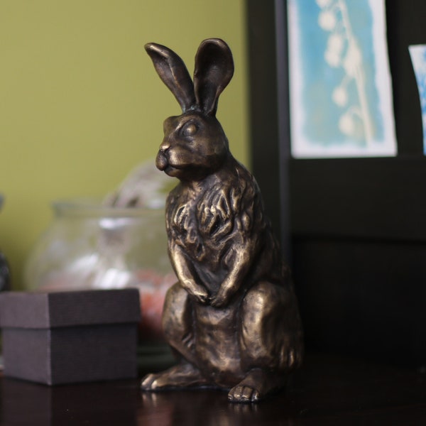 Bronze Rabbit Statue Etsy