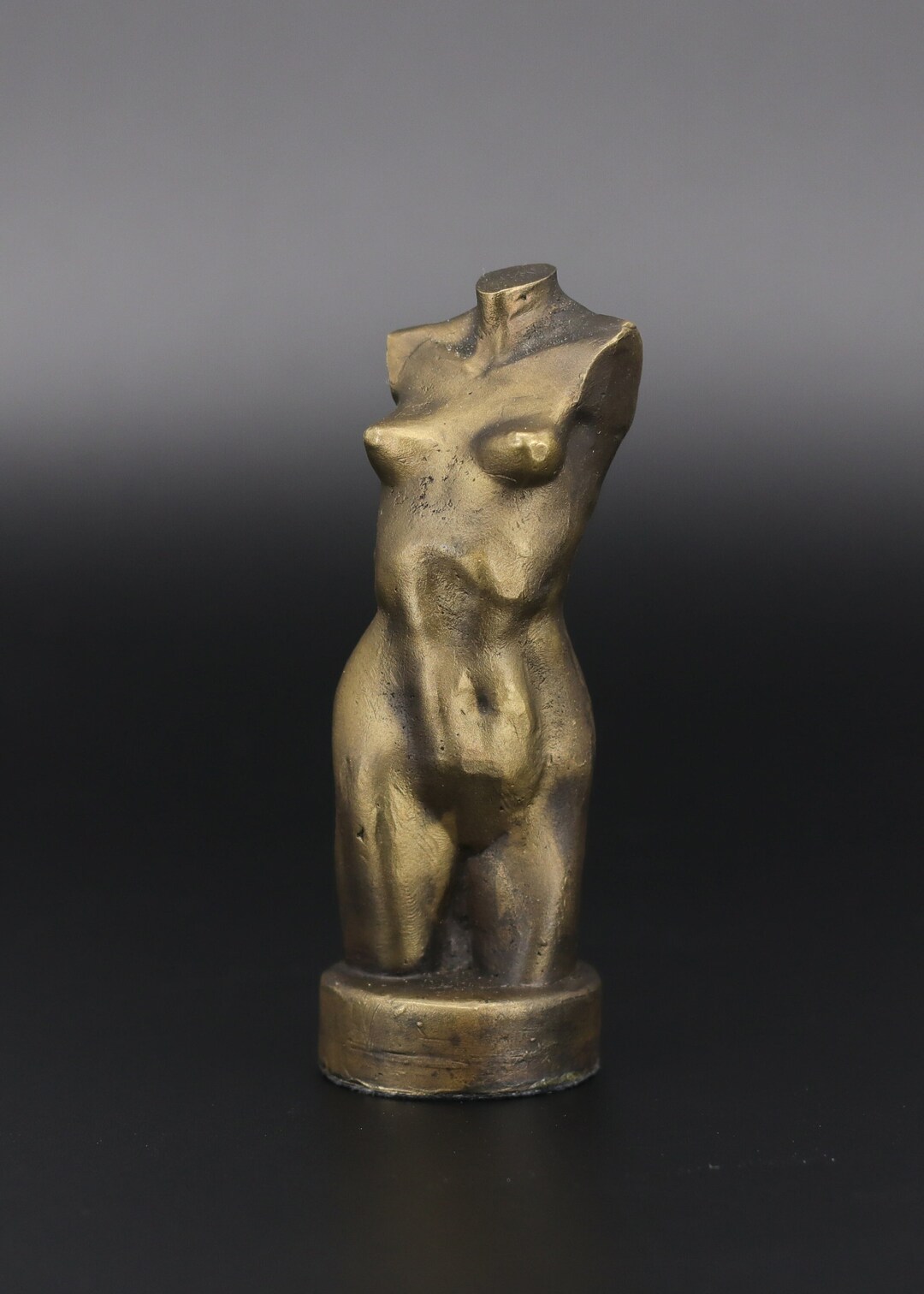 Goddes Nude Statuette Nude Female Statuette Naked Woman Torso Bronze