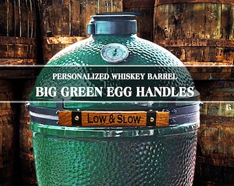 Custom Bourbon Barrel Stave Big Green Egg Handle: Personalized Grill Accessories