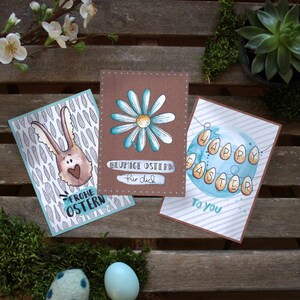 Postkarten 3er-Set Ostern nachhaltig Postkarten zu Ostern Postkarte Set nachhaltige Karten Recyclingpapier