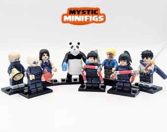 Ensemble de 8 Figurines Jujutsu Kaisen | Maki Zenin | Inumaki Toge | Gojo Satoru | Maki Zenin | Panda