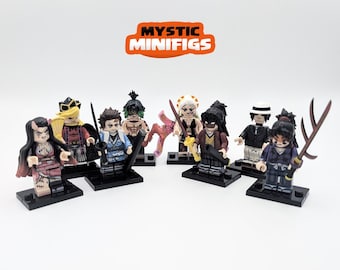 Ensemble de 8 Figurines Demon Slayer | Kamado Tanjiro | Kamado Nezuko | Tsugikuni Yoriichi | Douma