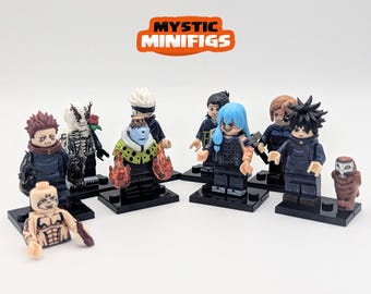 Ensemble de 8 Figurines Jujutsu Kaisen | Itadori Yuji | Kugisaki Nobara | Fushiguro Megumi | Rogo | Hanami | Gojo Satoru