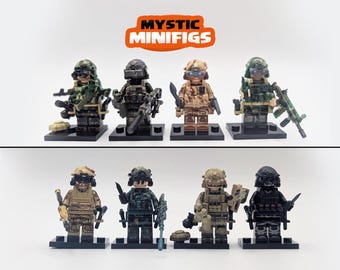 Ensemble de 8 figurines Militaires / Forces spéciales / Commando
