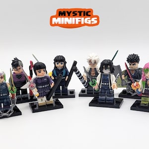 Set mit 8 Dämonentöter-Figuren | Shinazugawa Genya | Tsuyuri Kanao | Uzui Tengen | Iguro Obana