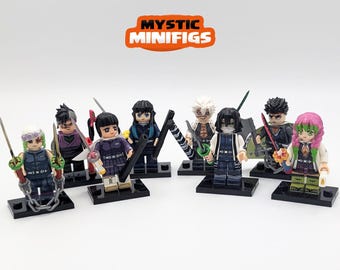 Ensemble de 8 Figurines Demon Slayer | Shinazugawa Genya | Tsuyuri Kanao | Uzui Tengen | Iguro Obana