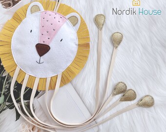 Décoration murale, pendant pour chambre bébé/enfant, gris ou jaune