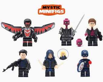 Set van 6 Valkbeeldjes | Bucky | Baron Zemo | Wrekers