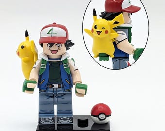 Figurine Sacha accompagné de Pikachu / Pokémon