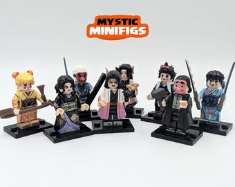 Ensemble de 8 Figurines Demon Slayer | Kamado Tanjiro | Agatsuma Zenitsu | Kibutsuji Muzan | Kanamori Kouzou