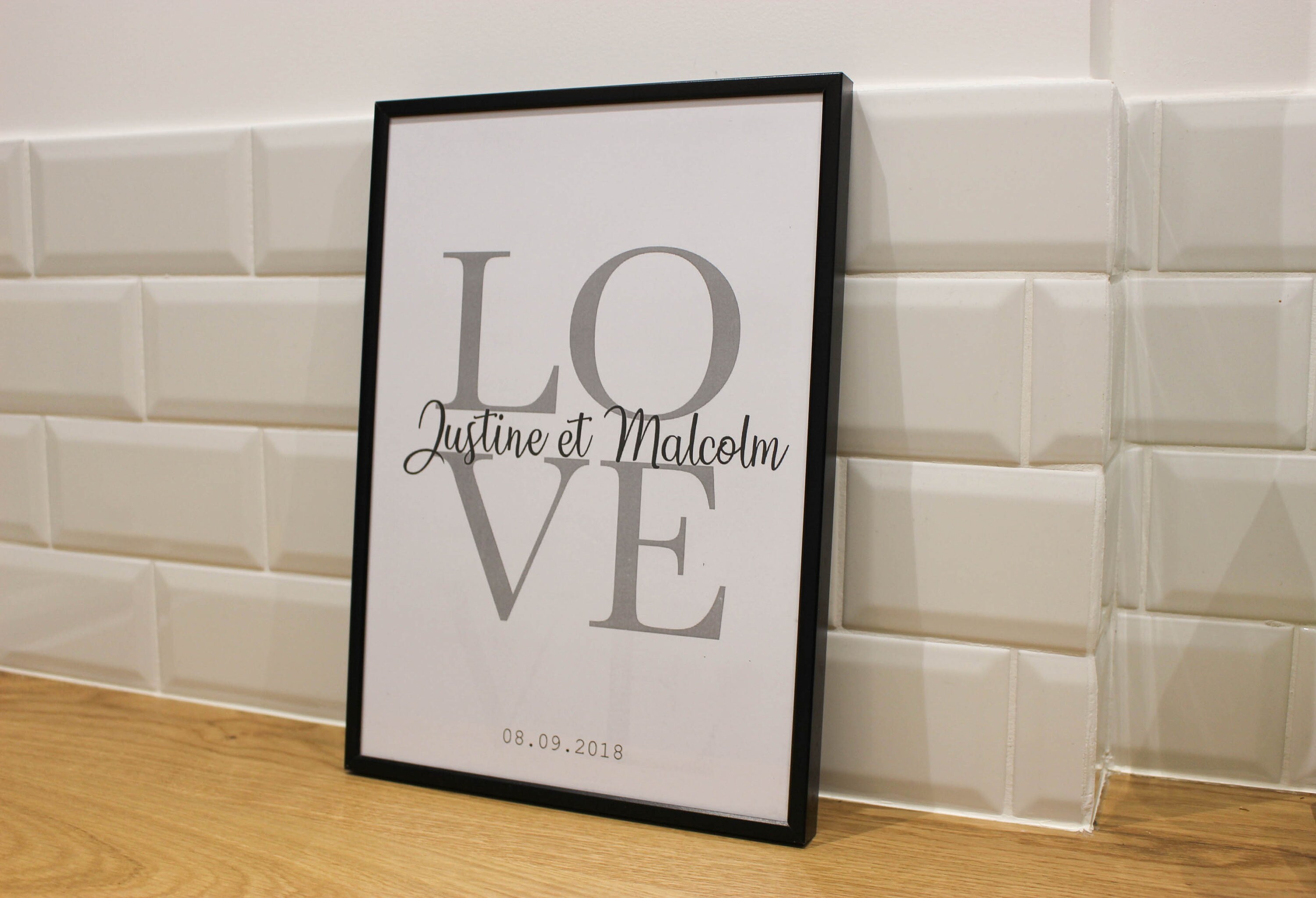 Affiche Couple Prénoms Personnalisée