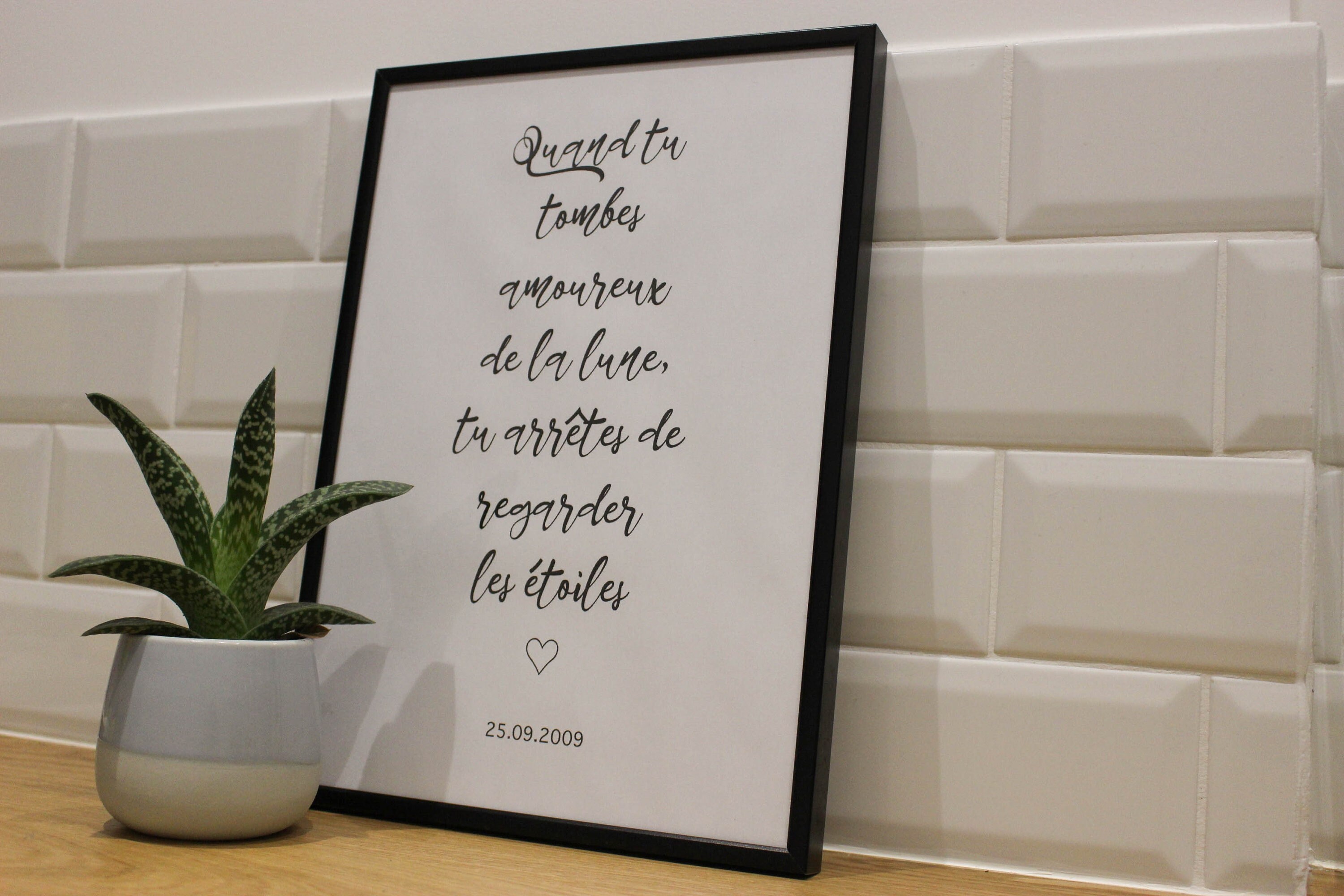 Affiche Citation Couple Personnalisée