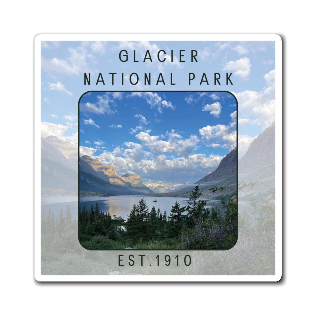 Glacier National Park Magnet, National Park Fridge Decor, Nature Lover ...