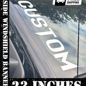 Custom Side Windshield Banner 23 inch Die Cut Vinyl Decal Ford Dodge Chevy Ram Power Wagon Turbo Diesel Sticker Car Truck SUV Free Shipping