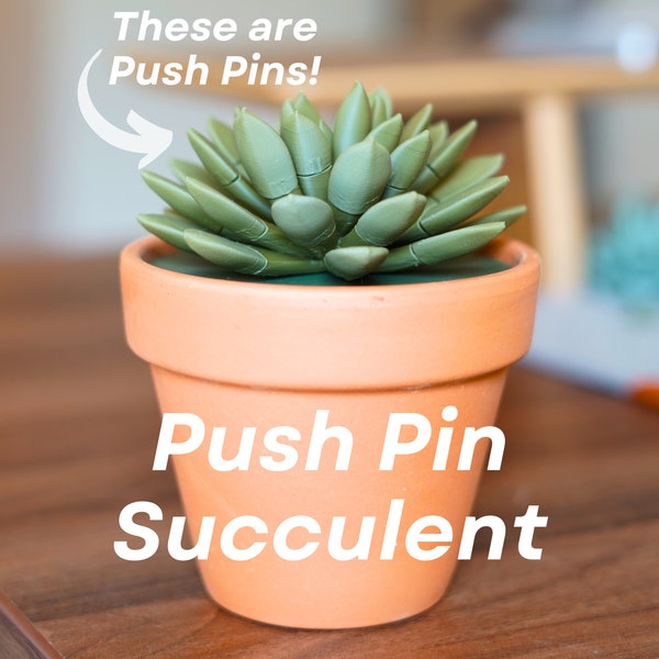 Succulent Push Pin 3D Printed Plant