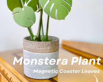 Posavasos magnético de hoja de planta Monstera