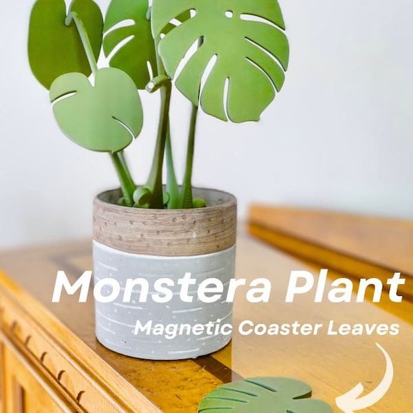 Monstera Plant Leaf Magnetic Coaster