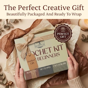 Crochet Kit for Beginners – Step-by-Step Video Tutorials for Functional Projects – Bookmark, Mug Jumper & Face Scrub - Perfect Gift image 6