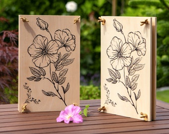 Wooden Flower Press for Adults • Large Flower Press Kit Measures 27.5cm (10.8'') x 17.8cm (6.9'') • Great Gift For Arts and Crafts Lovers