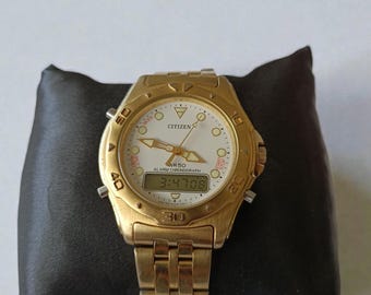 Citizen Titanium Worlds 1st Electronic Altimeter Watch C040 Ana