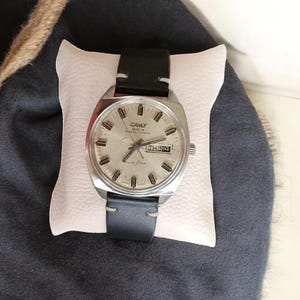 ヴィンテージ Camy 希少メンズ自動巻き腕時計 | 1970年代 Camy Geneve スイス製スーパーオートマチックウォッチ | メンズ デイデイト クラブスターウォッチ ETA 2789