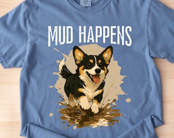 Funny Tri Color Cardigan Corgi Shirt Comfort Colors, Dog Lover Gift for Pet Owner, Tricolor Corgi Mom Shirt Vintage Retro Corgi Dog Dad Gift