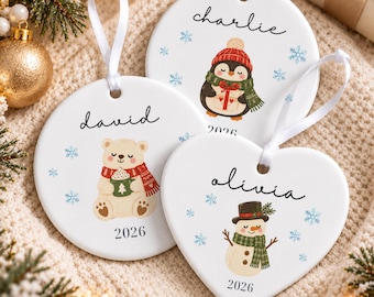Personalized Kids Name Ornament, Child Christmas Ornament, Custom Name Keepsake, Boy Ornament, Girl Ornament, Christmas Stocking Stuffer