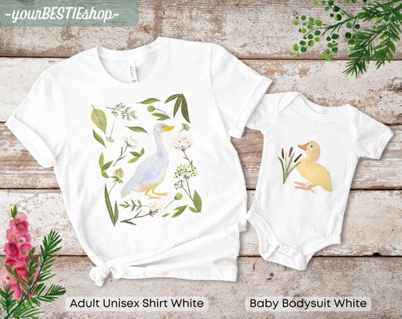 Duck Mom Shirt Baby Duck Matching Duck Shirts Toddler Baby Kids Girl Boy Baby Ducks Tshirt Mother Duck Mama and Duckling Baby Shower Gift