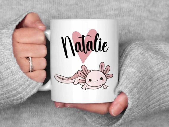 Personalized Name Axolotl Mug, Custom Name Axolotl Cup, Customized Axolotl Gift, Unique Name Mug, Axolotl Lover Christmas, Bestie Cute Gifts