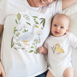 Duck Mom Shirt Baby Duck Matching Duck Shirts Toddler Baby Kids Girl Boy Baby Ducks Tshirt Mother Duck Mama and Duckling Baby Shower Gift image 2