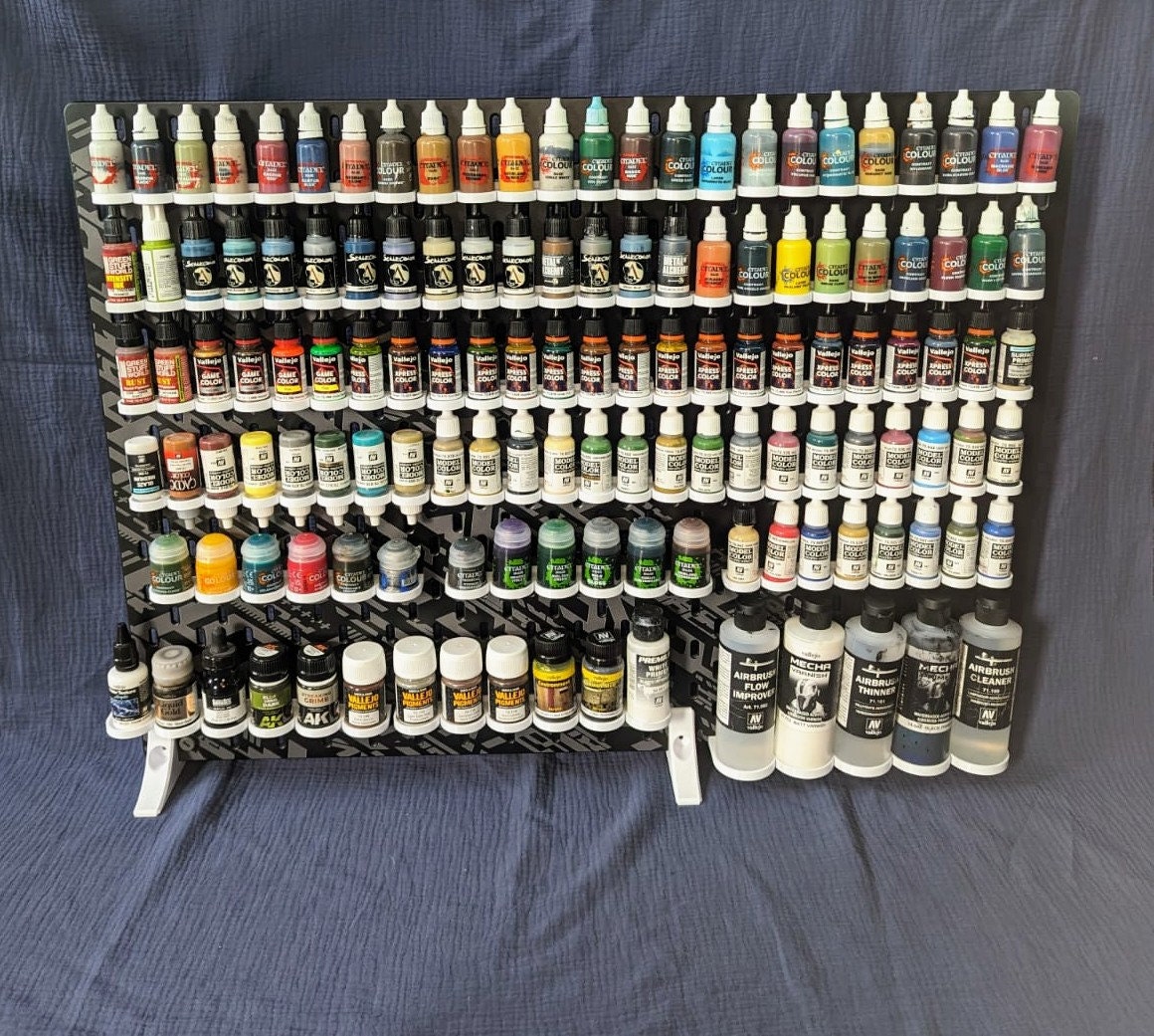 Wood Paint Bottle Rack Organizer for Vallejo Paint 216 Bottle Wall  Mountable 17ml / 0.574838oz Bottle Version 