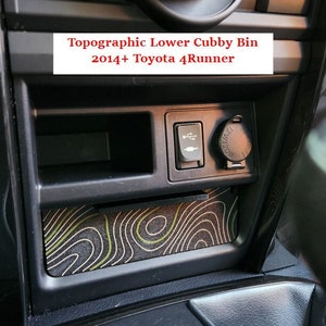 Topographic Dash-Cache for the 2014-2024 Toyota 4Runner - Lower Cubby Drawer - Interior Upgrade - Customize over 75 Color Combos!