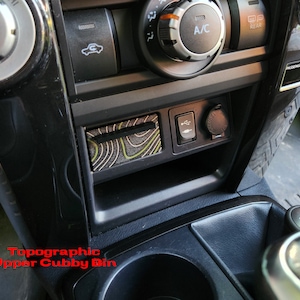 Upper Topographic Dash-Cache Mini for the 2014-2024 Toyota 4Runner - Cubby Drawer Accessory - Customize over 75 Color Combos!