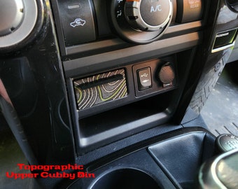 Upper Topographic Dash-Cache Mini for the 2014-2024 Toyota 4Runner - Cubby Drawer Accessory - Customize over 75 Color Combos!