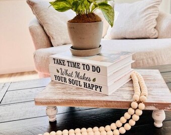 Rustic White Distressed Wood Riser: Farmhouse Table Centerpiece| Easter Gifts